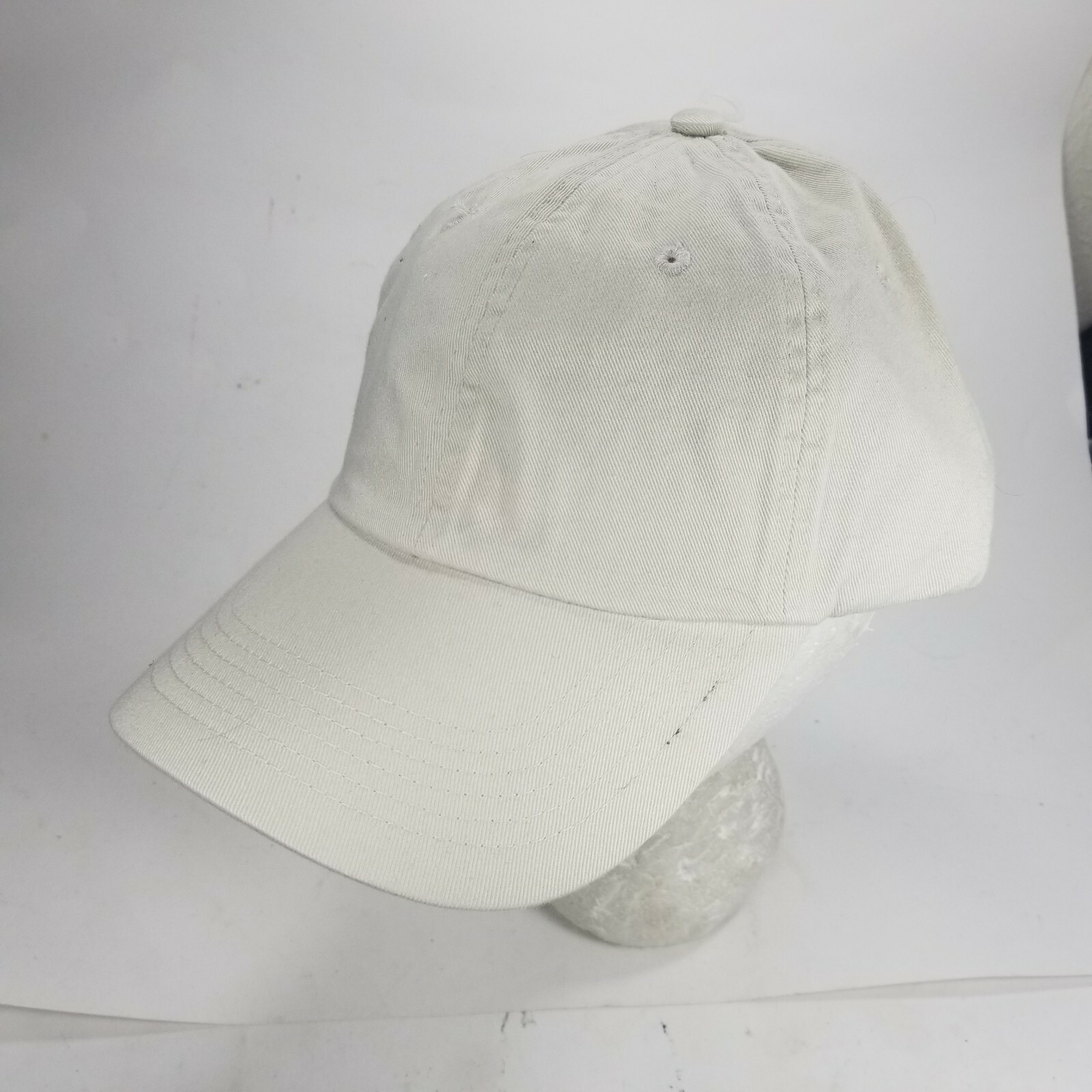 Classic Blank Golf Hat Adjustable White Beige Antigua 100% Cotton Strapback