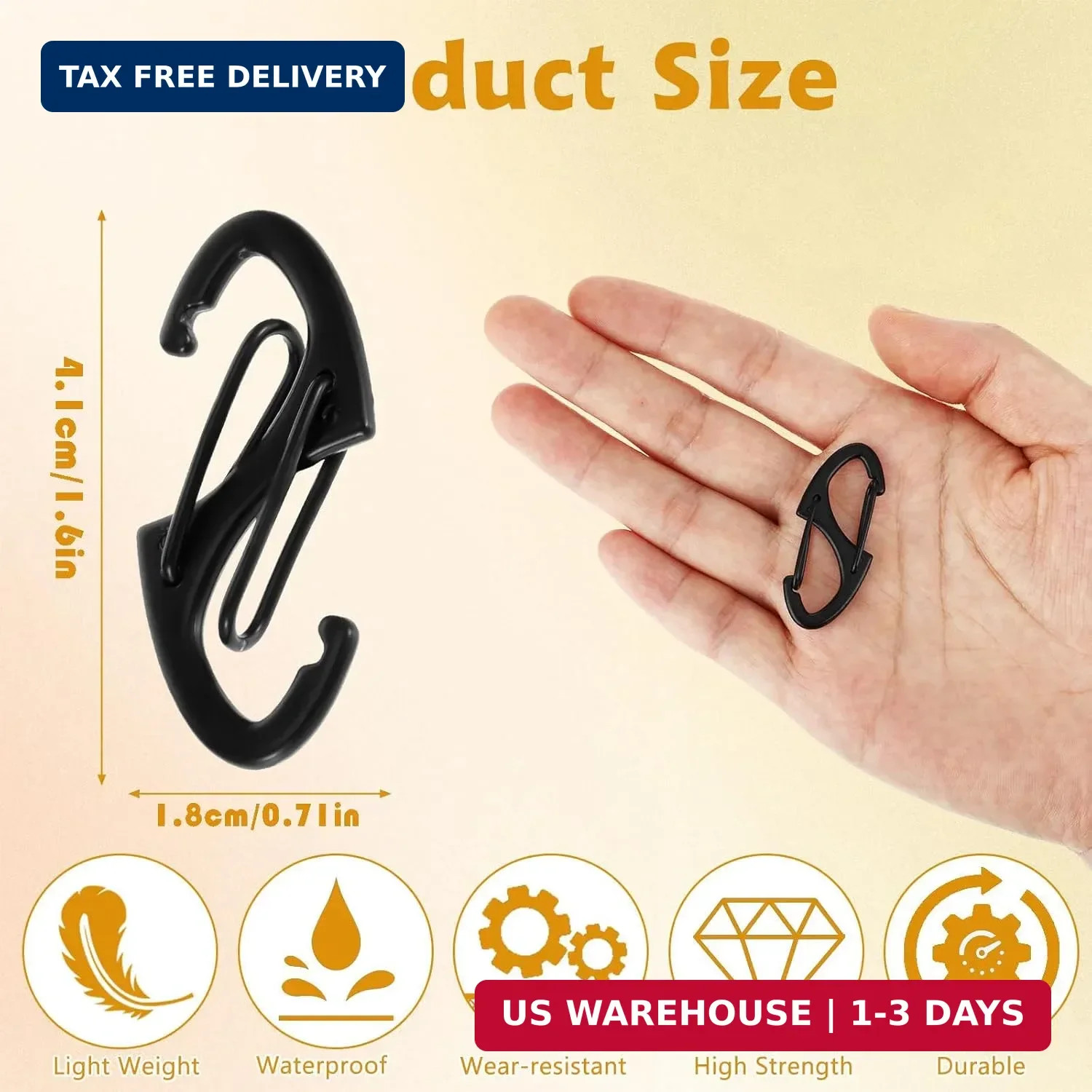9Pcs Zipper Clip Theft Deterrent, Double Opening Lock Zipper Pull Replacement Cl