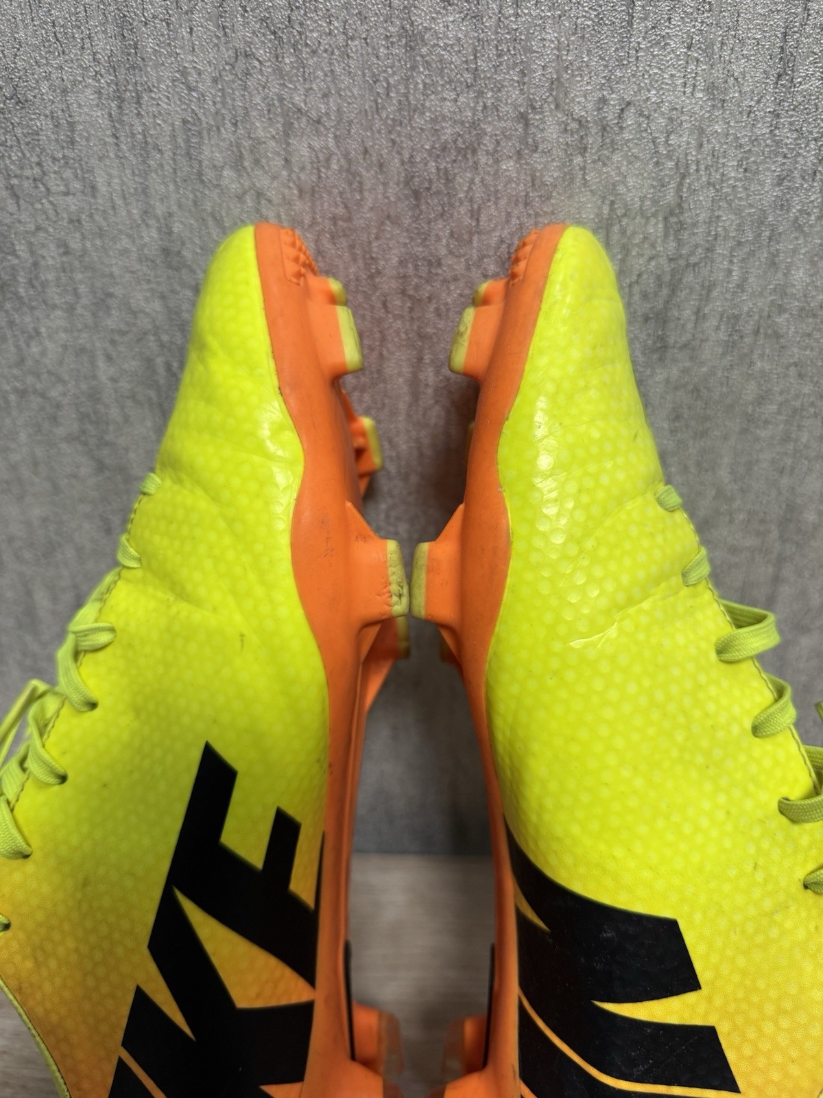 Nike Mercurial Victory Neon Yellow And Orange Soccer Cleats Size 11 Rare Vapor
