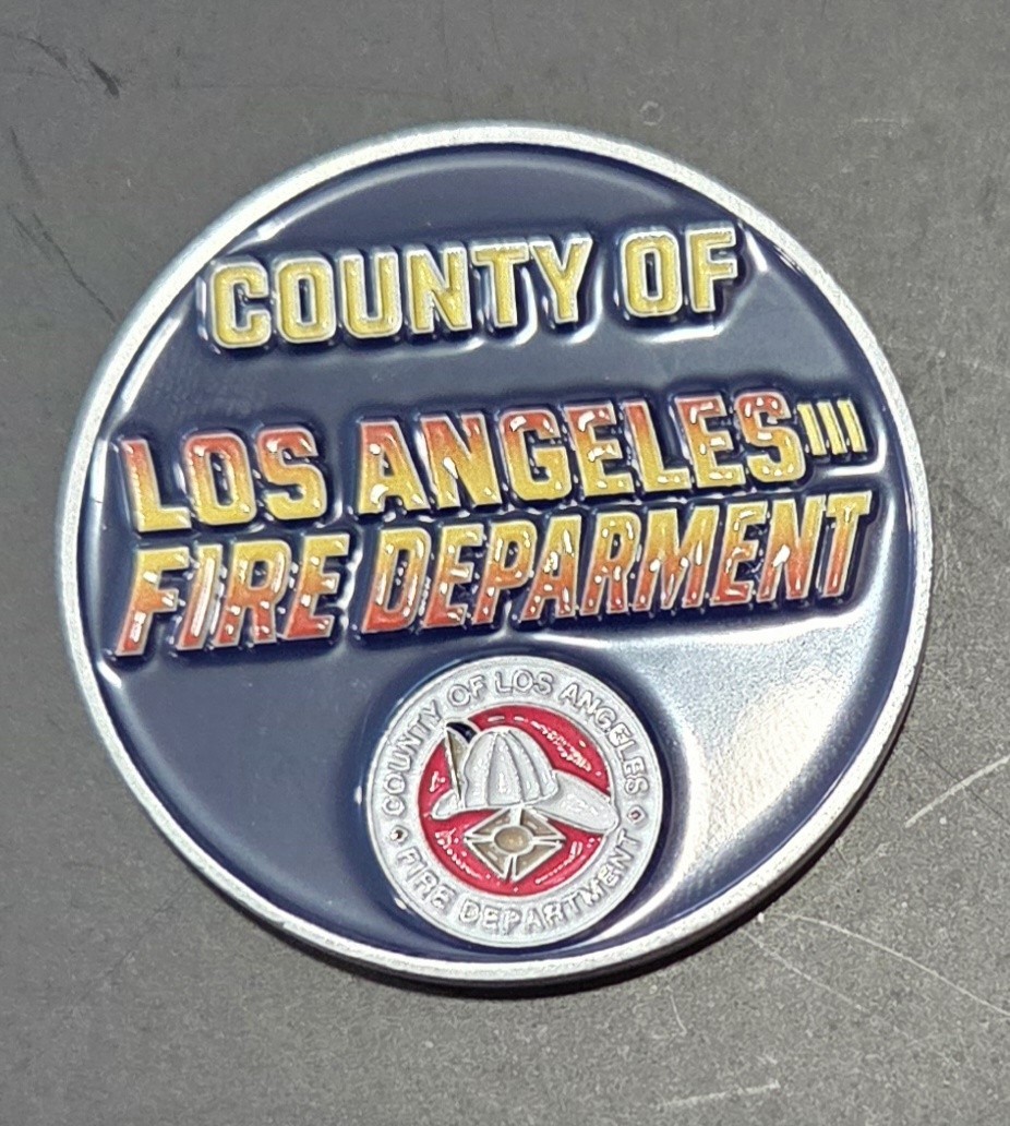 California Los Angeles County Station 118 Fire Department Challenge Coin