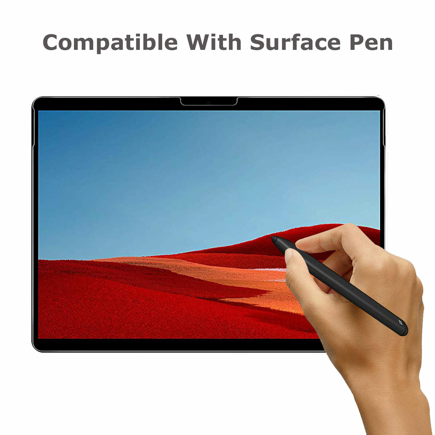 (2 Pack) Microsoft Surface Pro X 13" 2019 Clear Tempered Glass Screen Protector