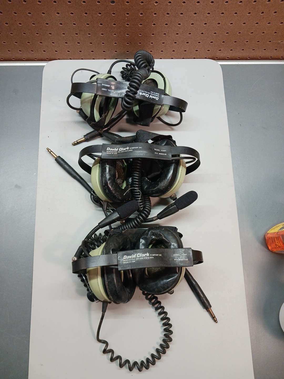 Lot Of 3 David Clark Headsets H3441