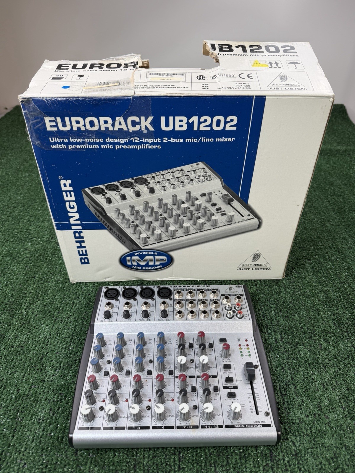 Behringer Eurorack UB1202 12 Input Mic /  Line Mixer No Power Supply