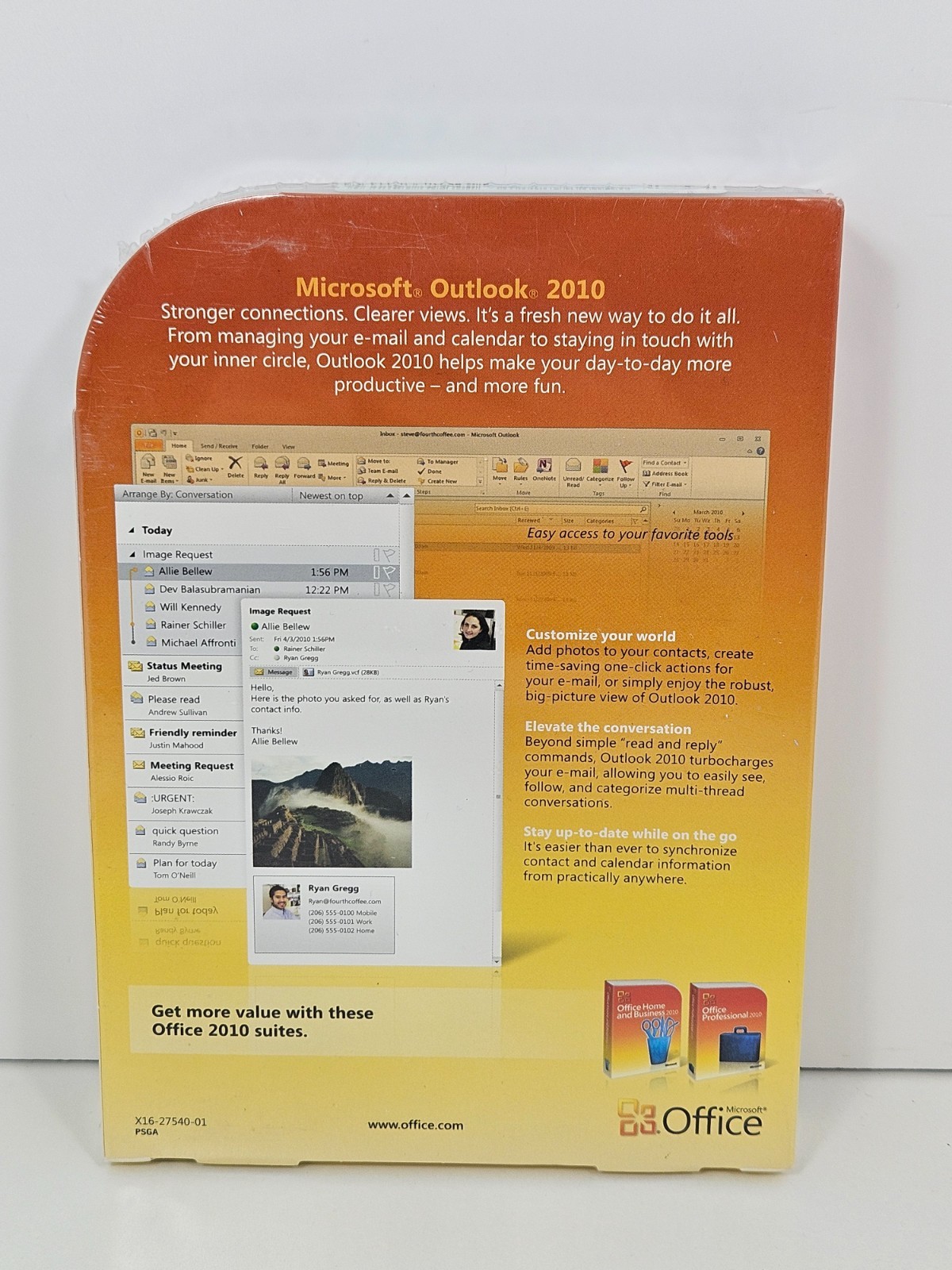 Sealed Microsoft Outlook 2010 for Windows (Old Version - NOT for Windows 10/11)