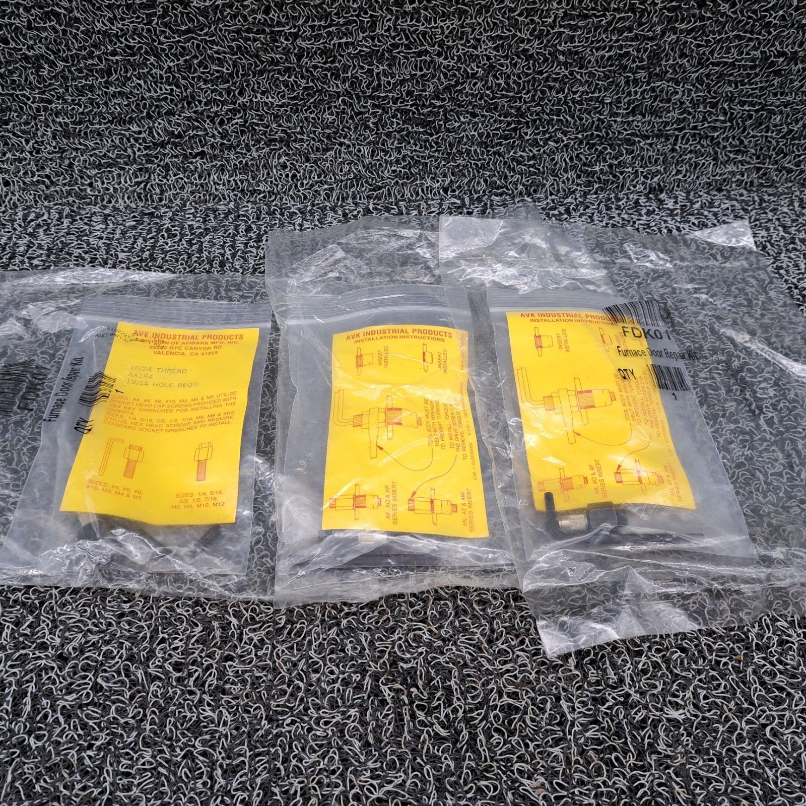AVK AA184-470 Fasteners and Tool Parts Lot of 3