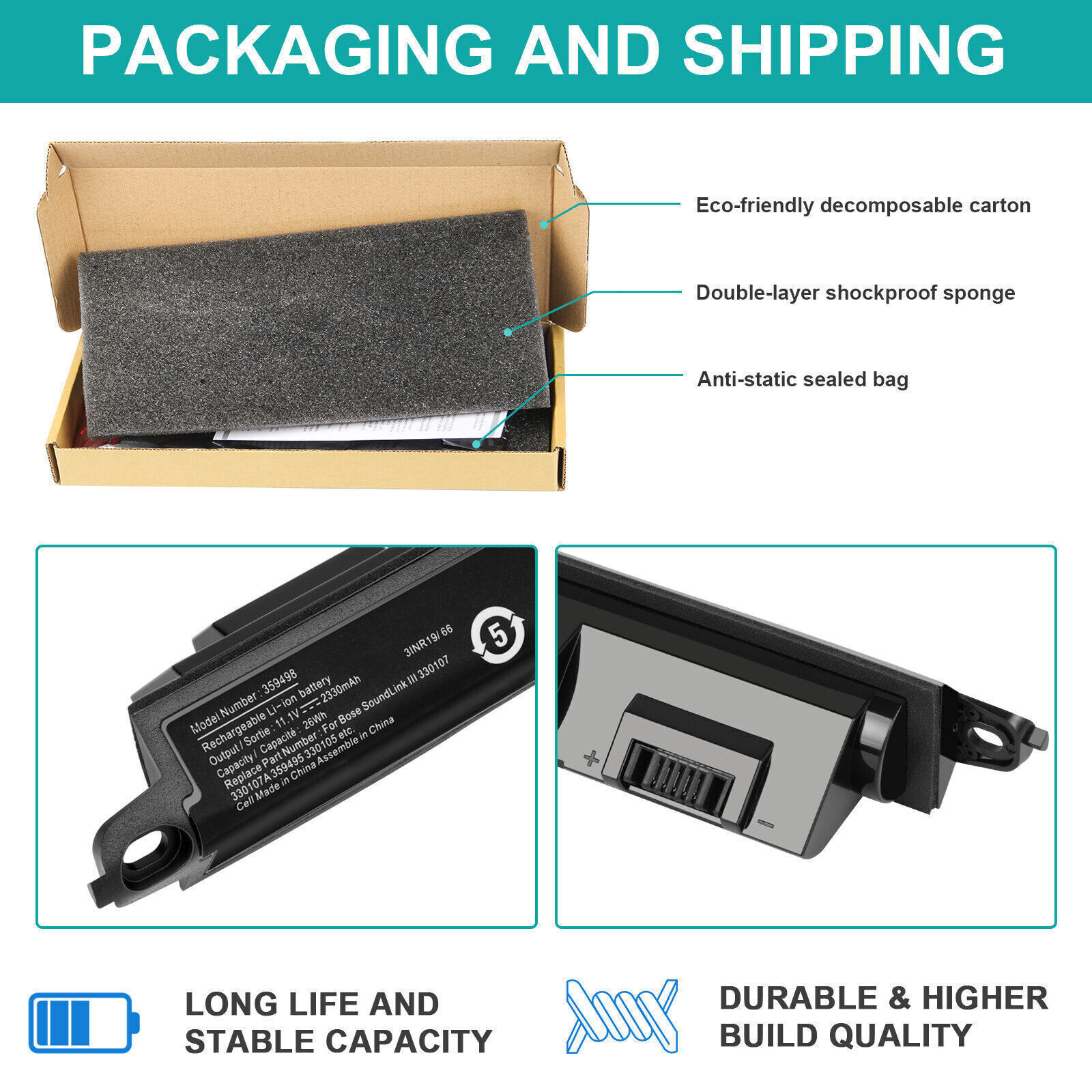 Battery For Bose soundlink Bluetooth Mobile Speaker II 404600 359495 330105