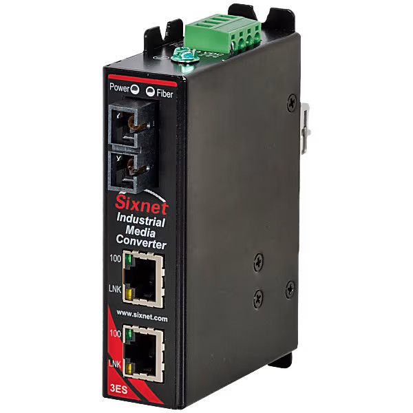 Sixnet® SLX-3ES-2SC Industrial 3-port Industrial Ethernet Media Converter