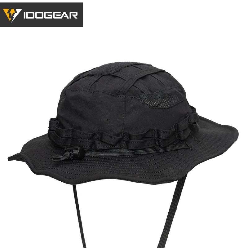 IDOGEAR Tactical Boonie Hat Jungle Sun Hats Adjustable Breathable Cap Paintball