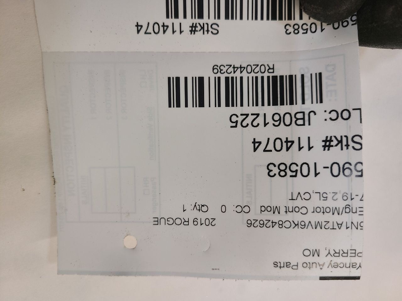 18-20 ROGUE Engine ECM Electronic Control Module 2.5L VIN 5 237034BA1B