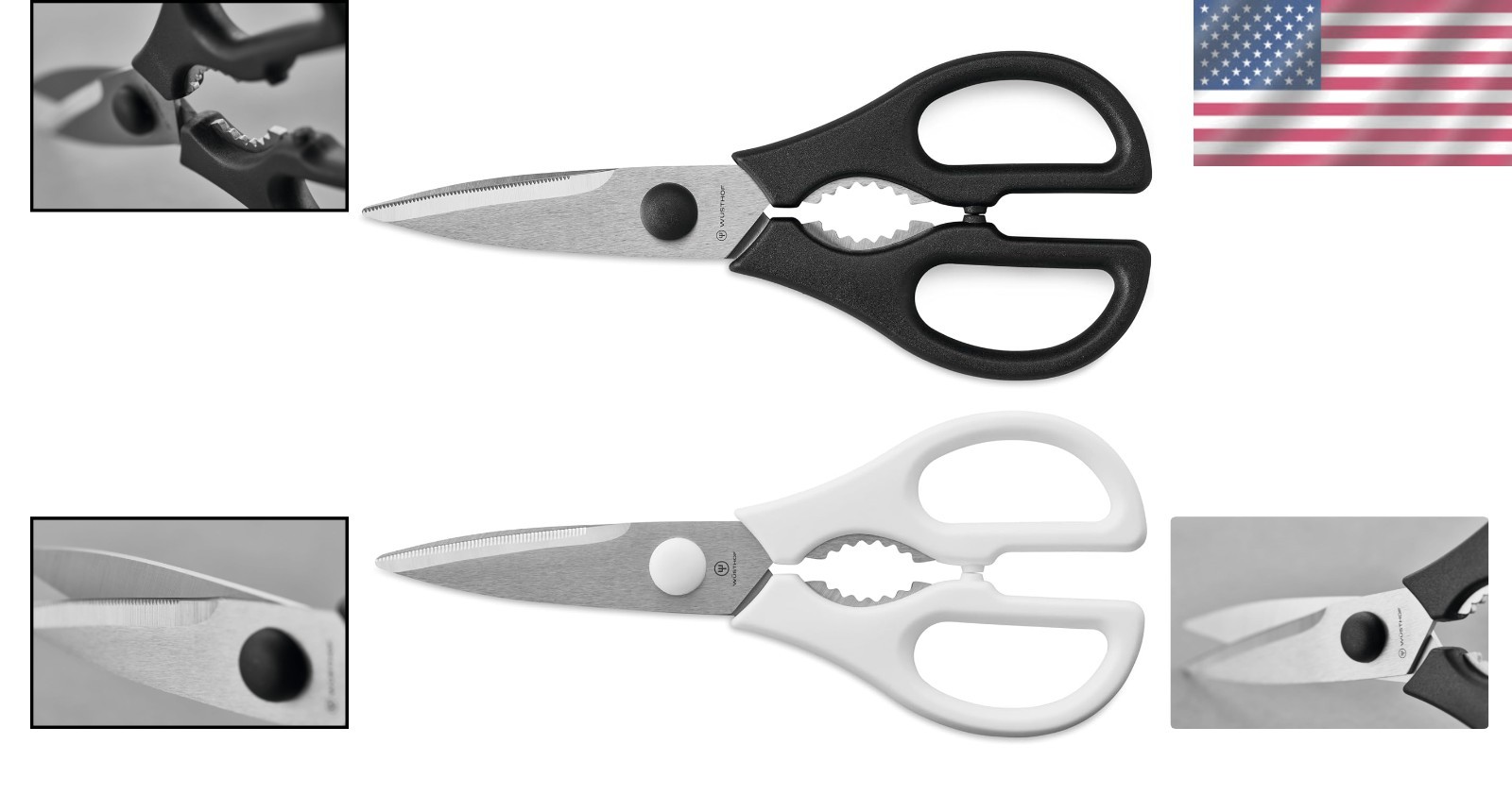 2-Pack Kitchen Shears - Black & White