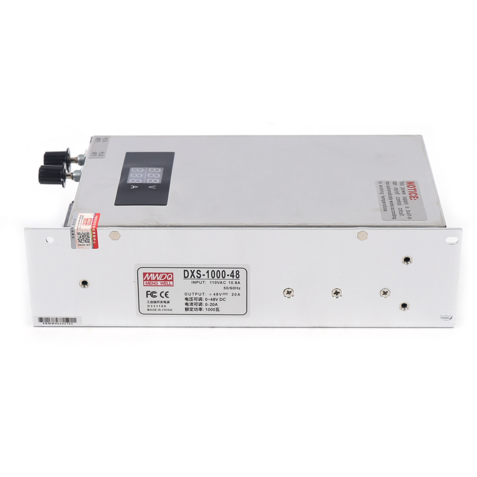 AC 0-48V DC 1000W 48V 20A Adjustable Switching Power Supply Voltage & Current