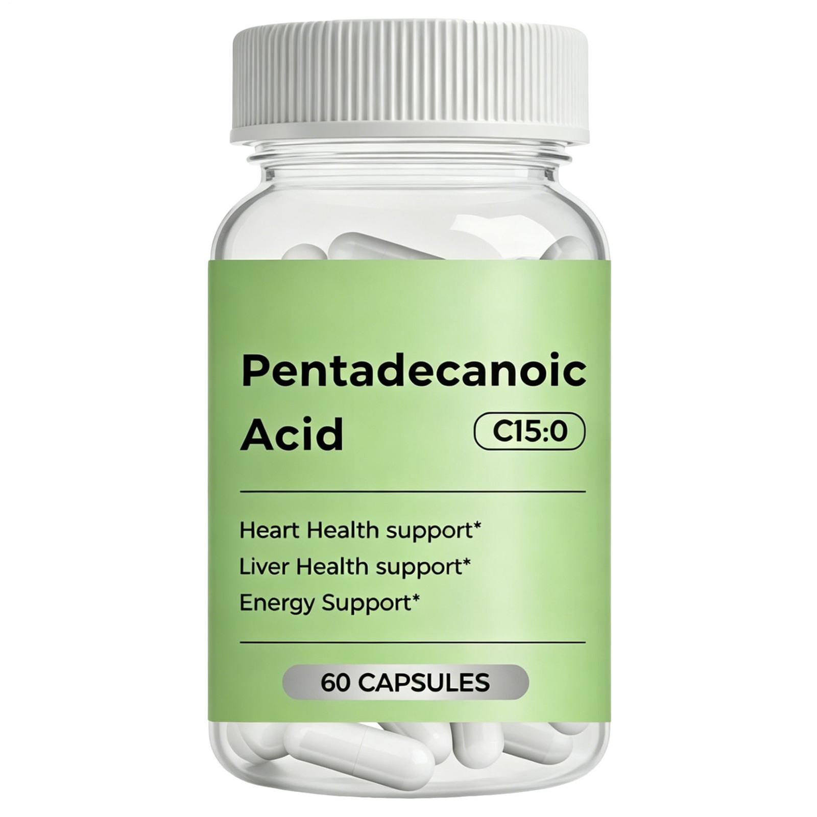 Pentadecanoic Acid, C15 Supplement, High Altitude Sheep Milk -60 Capsules