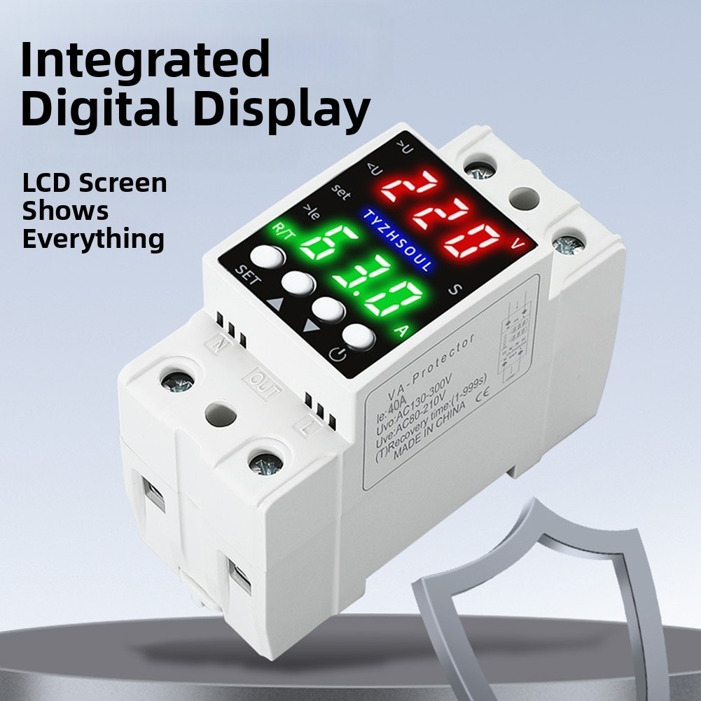 Voltage Protector Smart Device Dual Display LCD Over Under for current Control