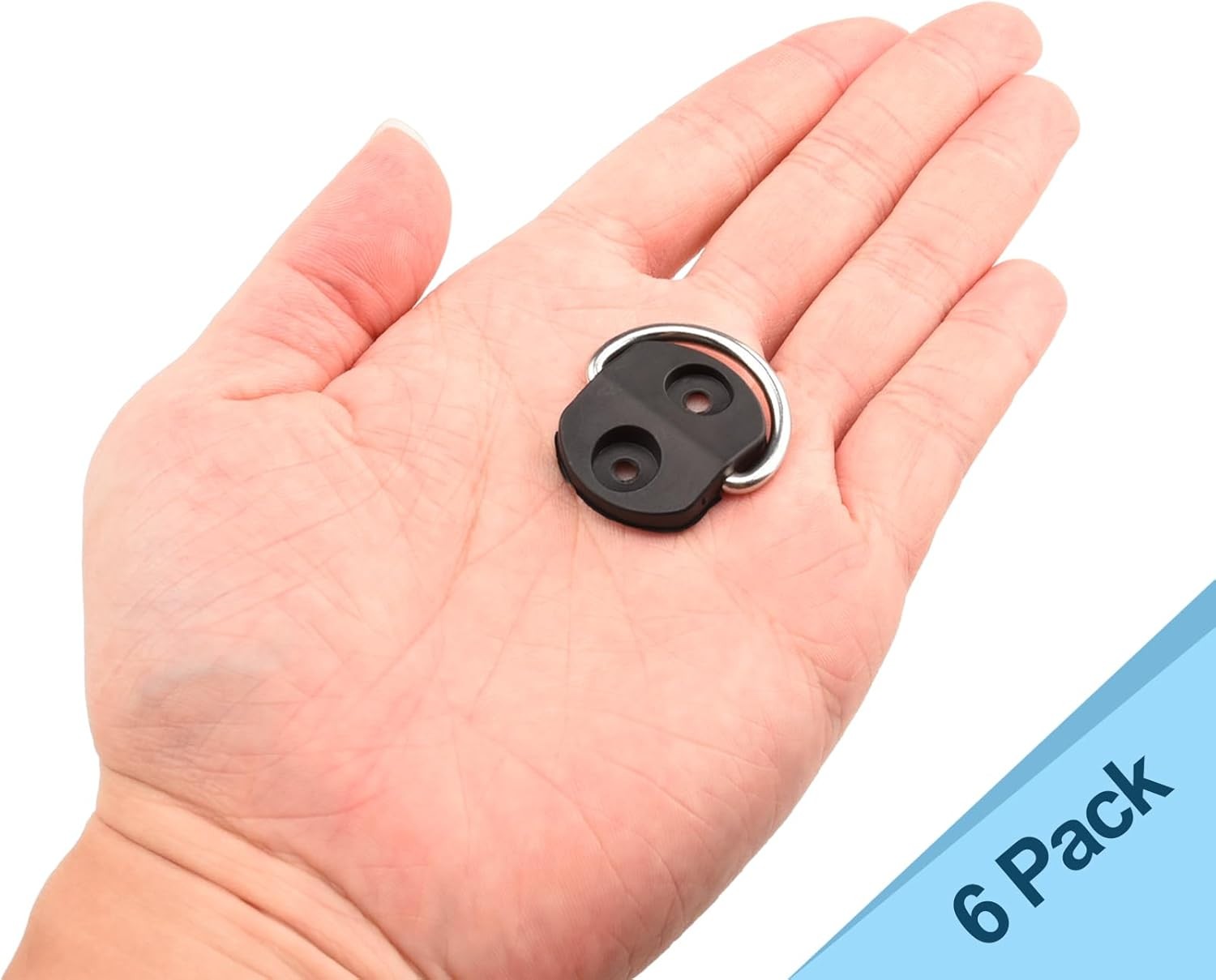 Black D Ring Tie Down Anchors,6Pcs Heavy Duty D Ring with Screws,Surface Mount