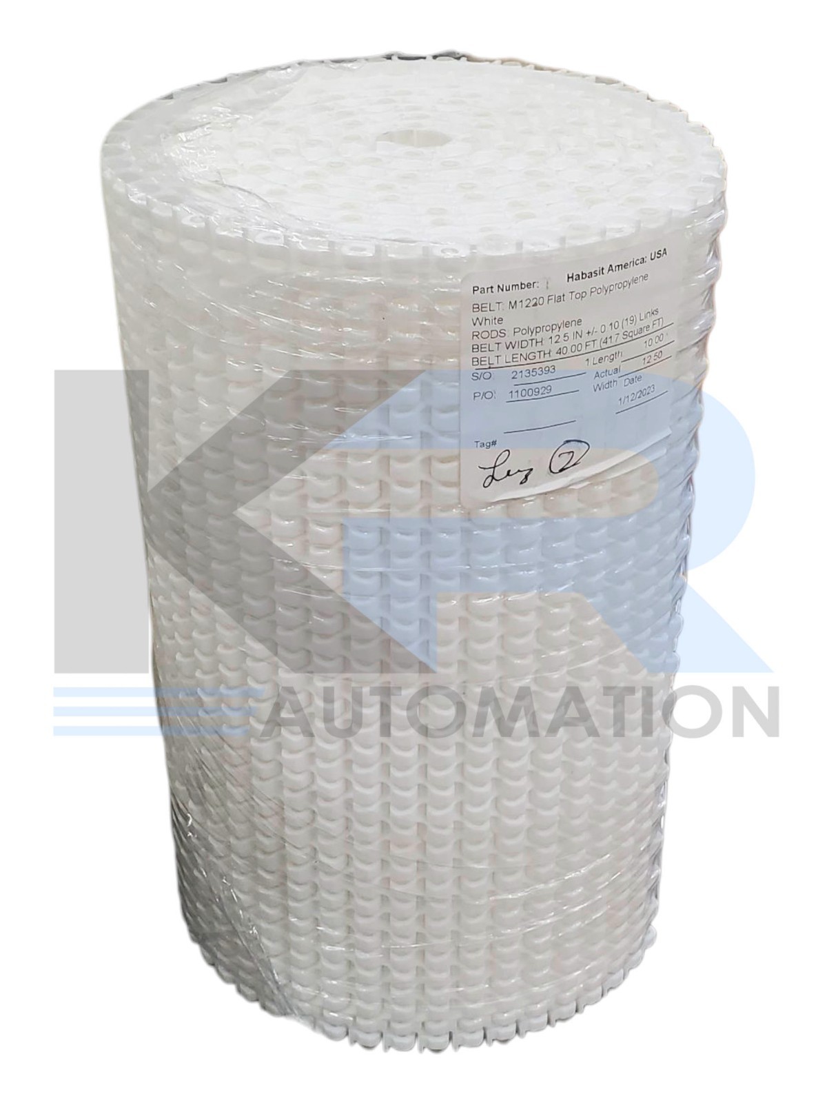 Habasit M1220 Flat Top Polypropylene Belt 10'L x 12.5'W