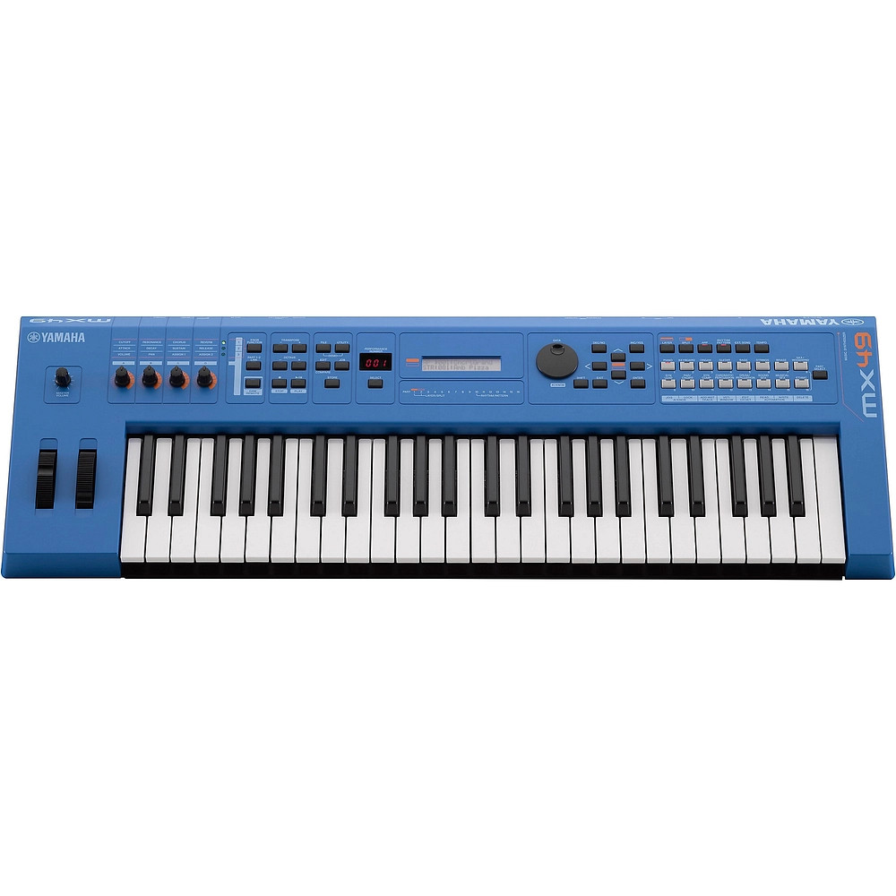 Yamaha MX49 49Key Music Production Synthesizer Essentials Bundle Blue