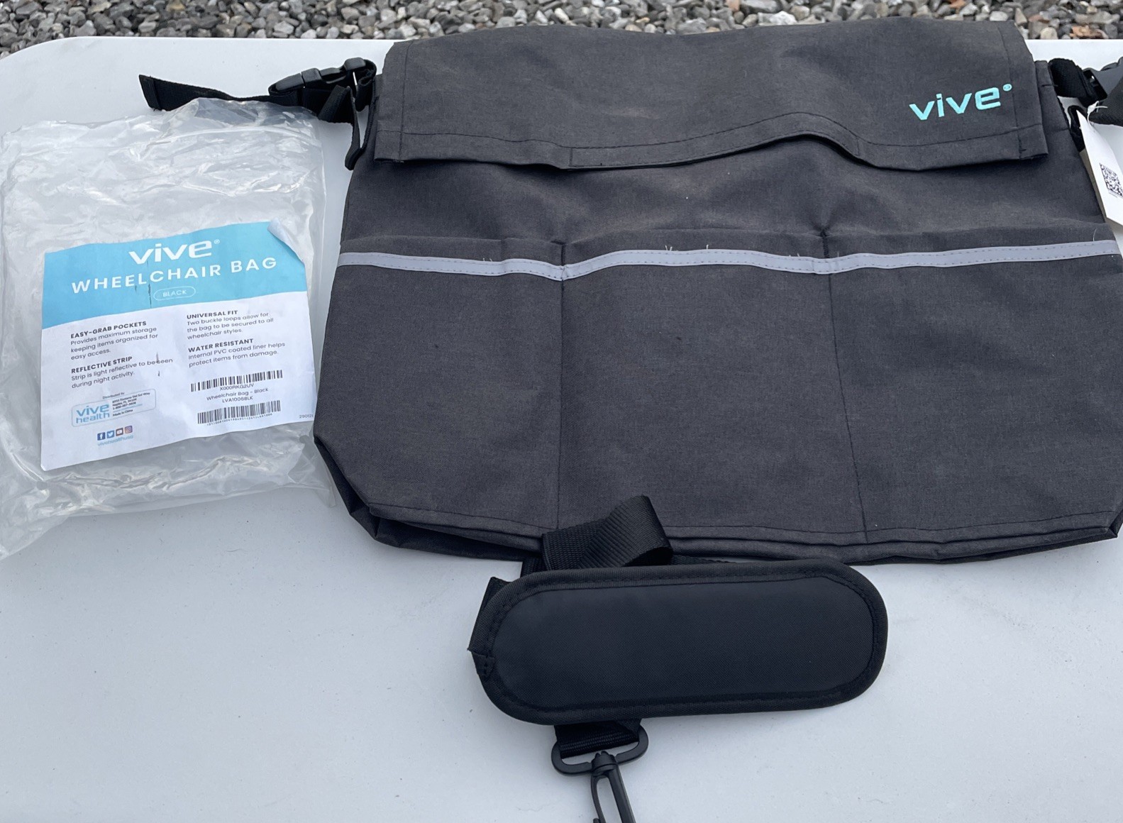 Vive Wheelchair Accessories Bag - 14x19x4 Waterproof, Scratch-Resistant