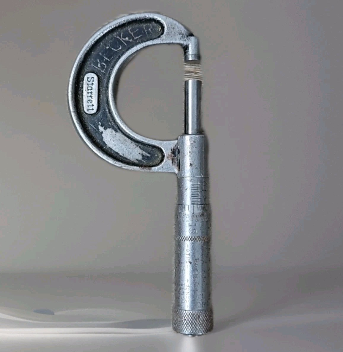 Vtg L.S. Starrett Micrometer No 436-1 Made In USA 0-1 Inch Outside Micrometer