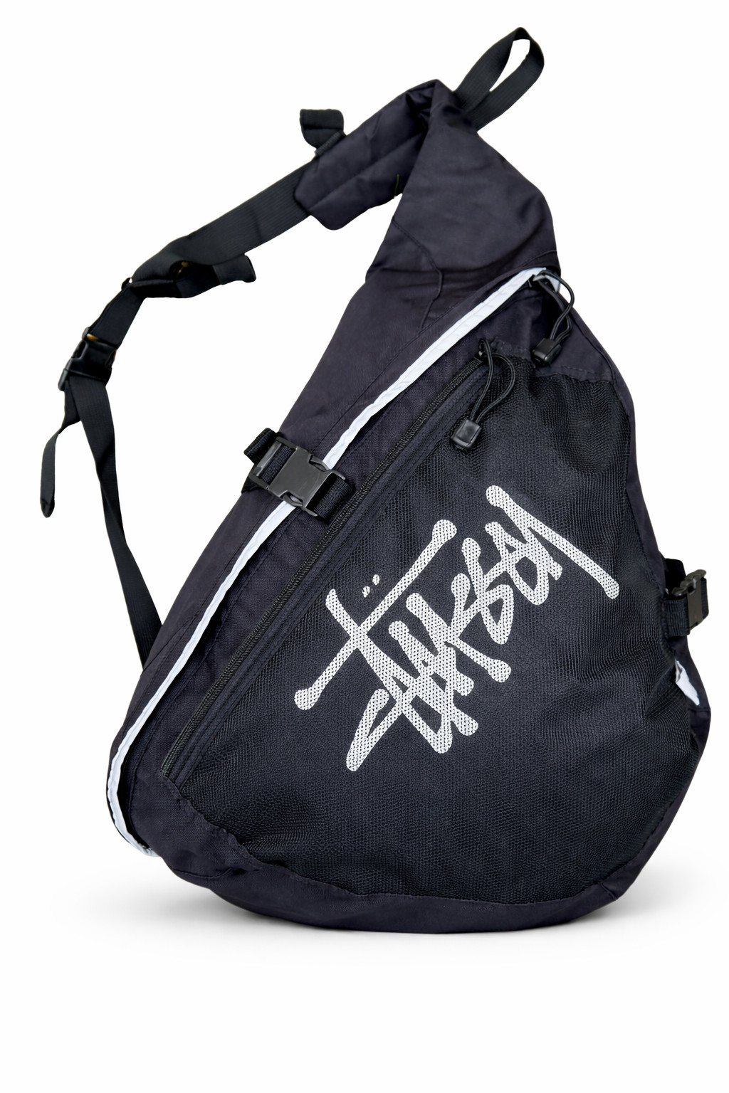 Vintage Sling Bag Y2K 2000s Rare Crossbody Shoulder Bag Black White Streetwear