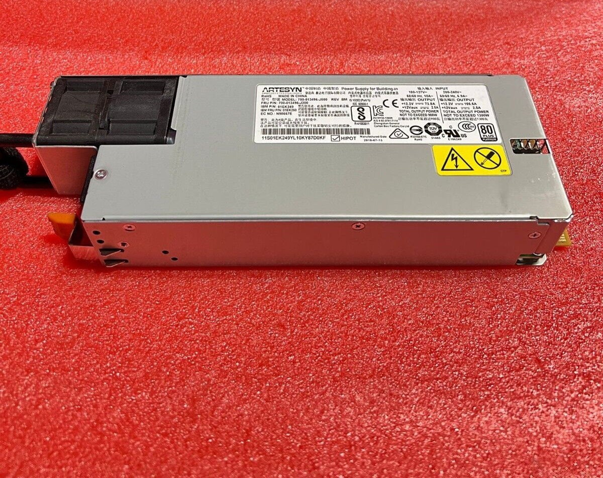 IBM 700-013496-J000 01EK249 01EK250 9840 9843 840 900 1300W Power Supply