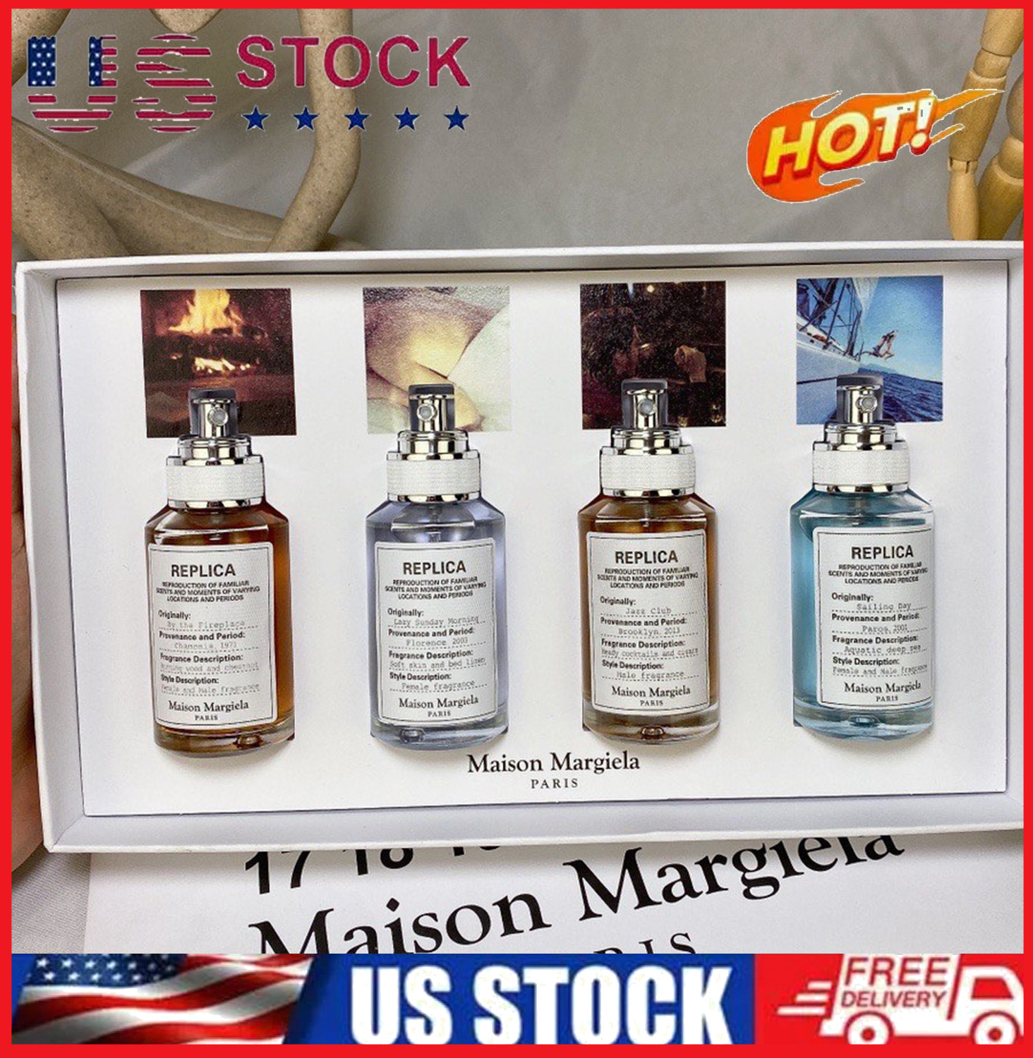 Maison Margiela Replica Gift set Eau de Toilette Perfume Unisex 4x30ML New Set