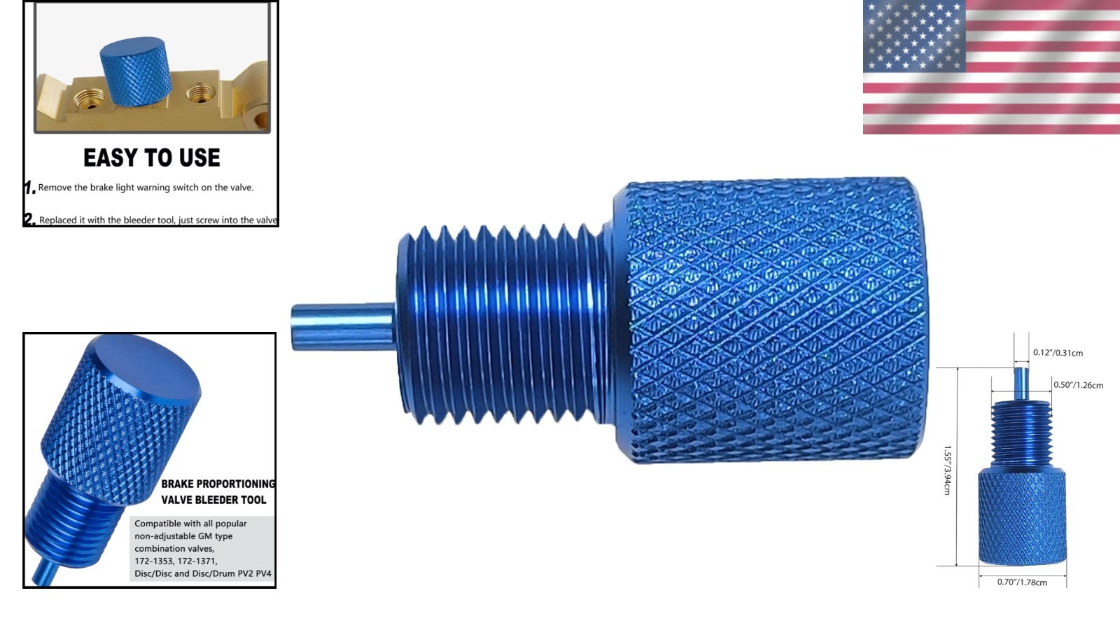 Durable Aluminum GM Brake Bleeding Tool – Locking Exhaust Valve for Efficiency