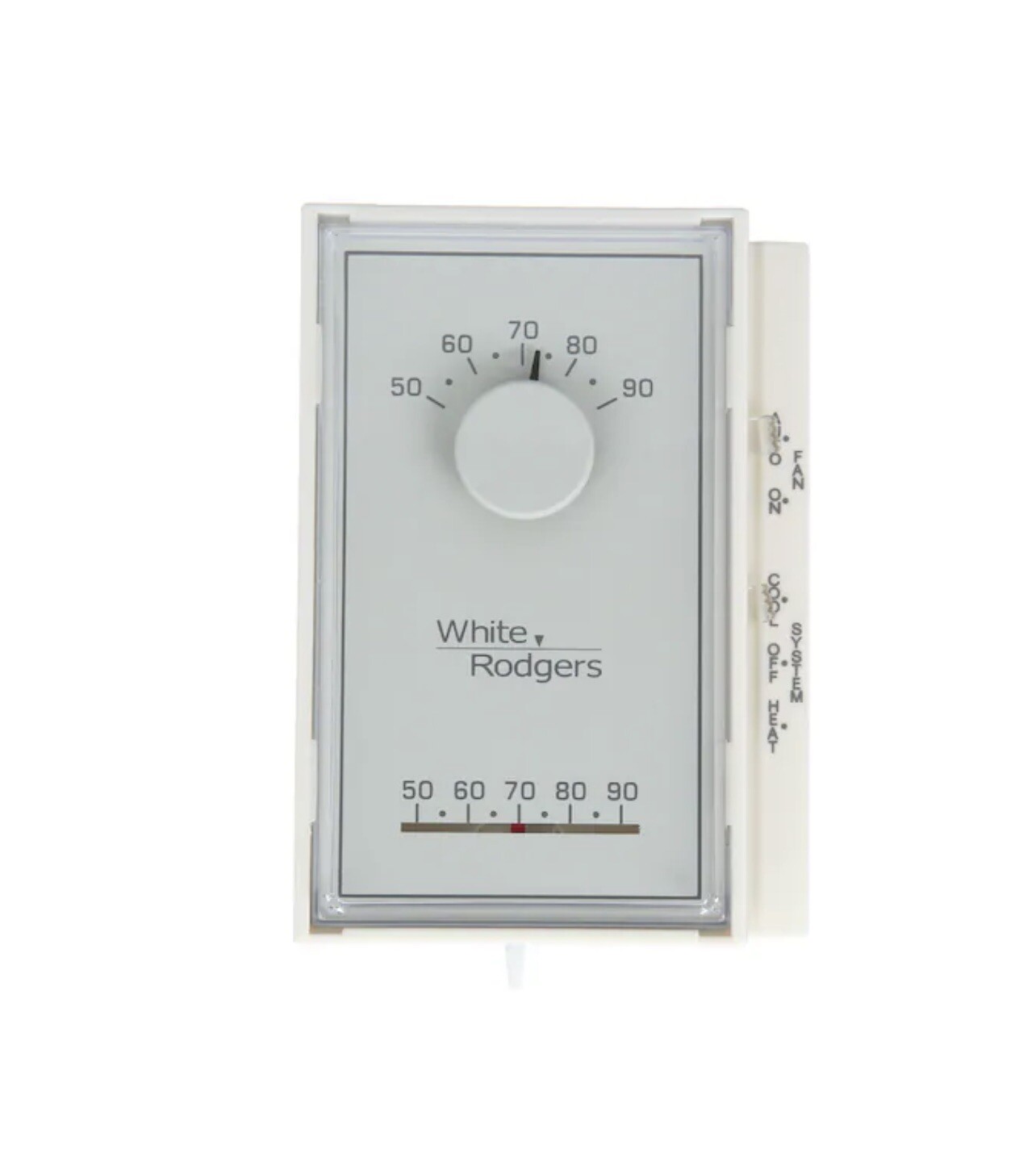White-Rodgers 1E56N-444 Standard Mechanical Thermostat, 1 H 1 C, Hardwired (KI)