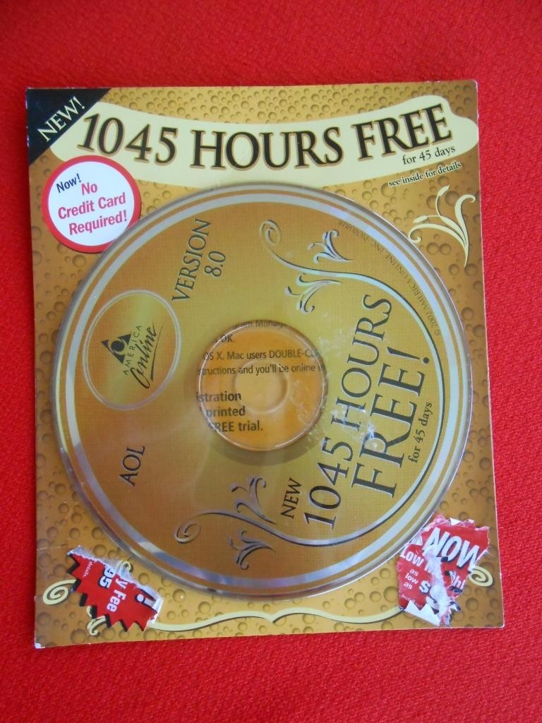 AMERICA ONLINE ~ AOL ~ Version 8.0 ~ VINTAGE ~ Windows CD Disk Promo