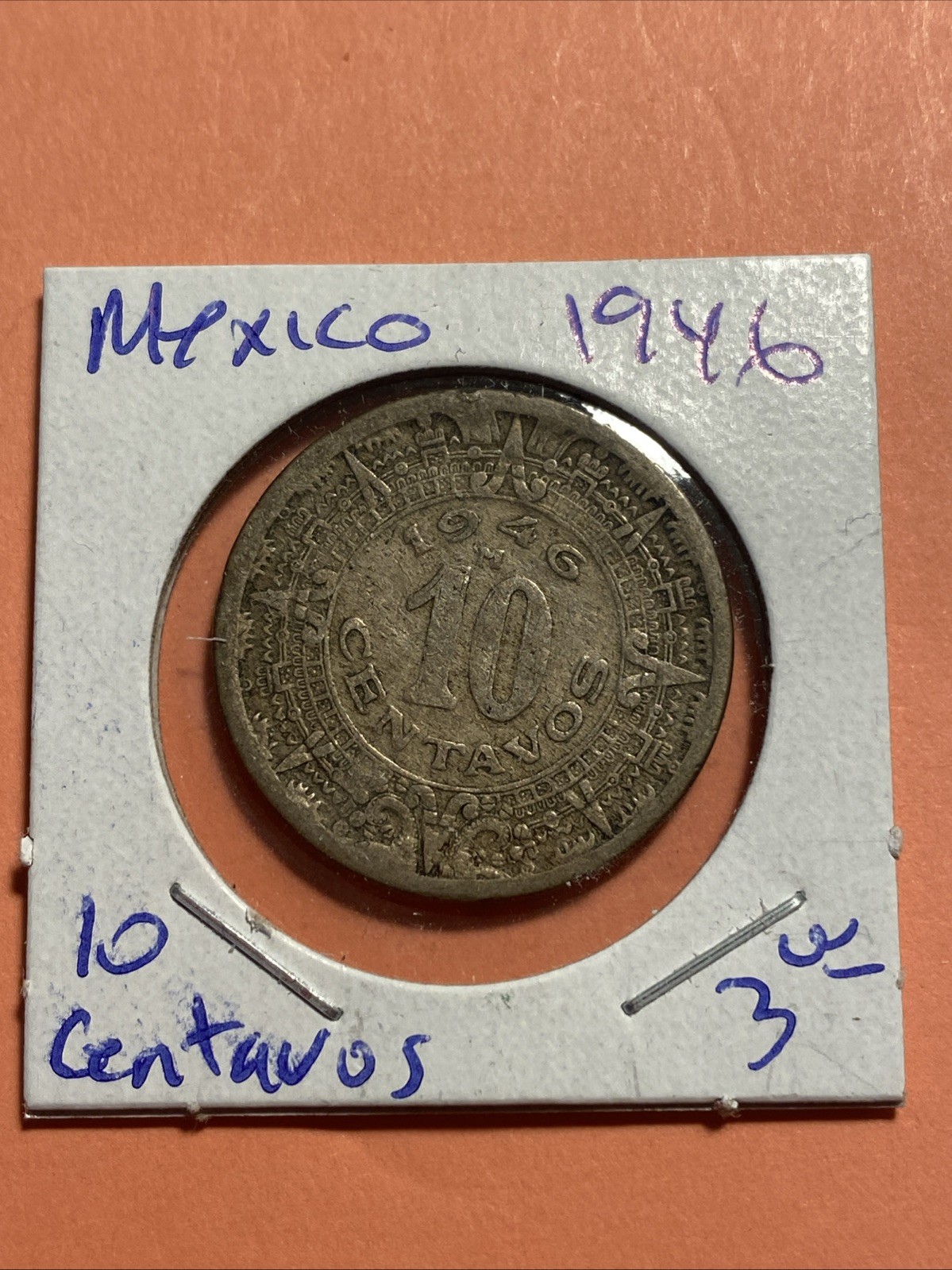 1946 Mexico 10 Centavos Free Shipping
