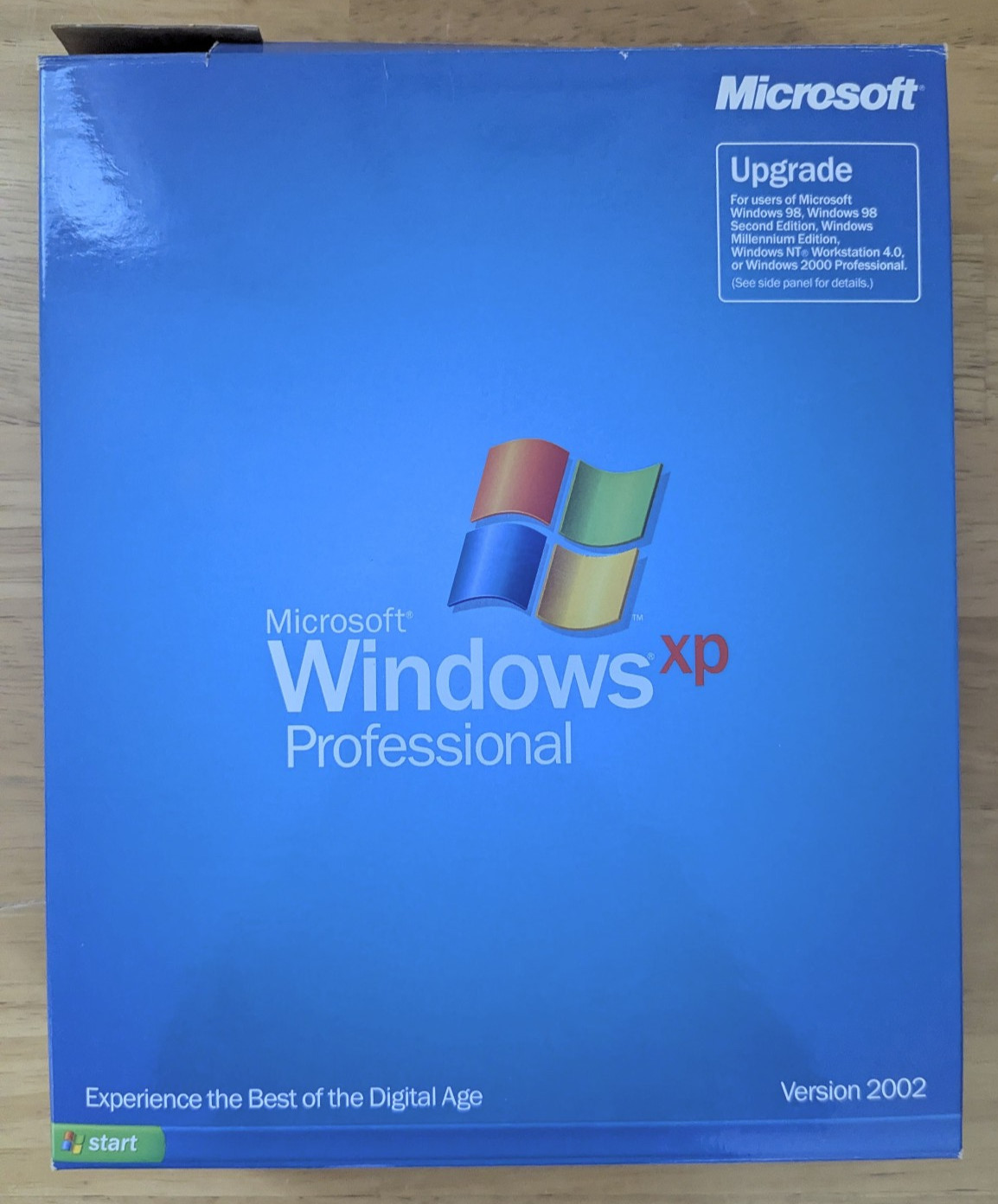 Microsoft Windows XP Professional Version 2002 Upgrade
