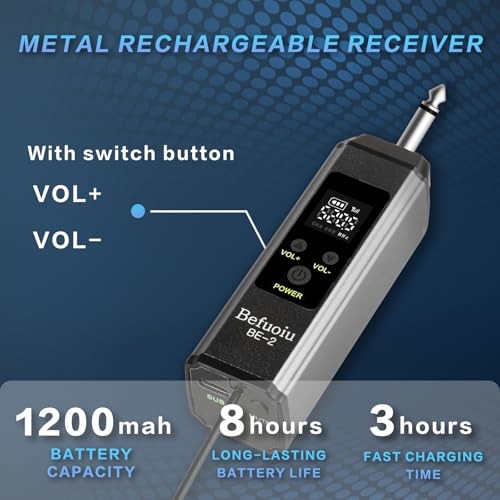 UHF Rechargeable Wireless Microphone for Singing with Handbag - Metal Handheld