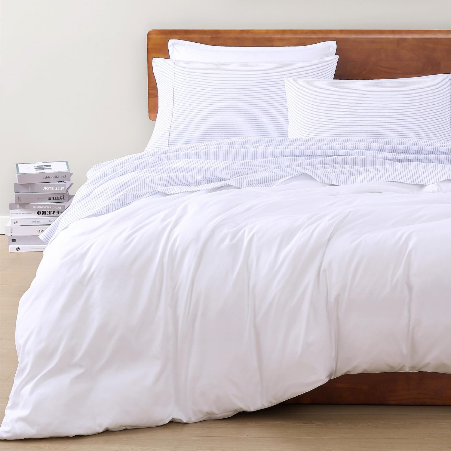 Sheets Twin Size Bed Set 100% Organic Cotton GOTS Certified Percale Weave Dee...