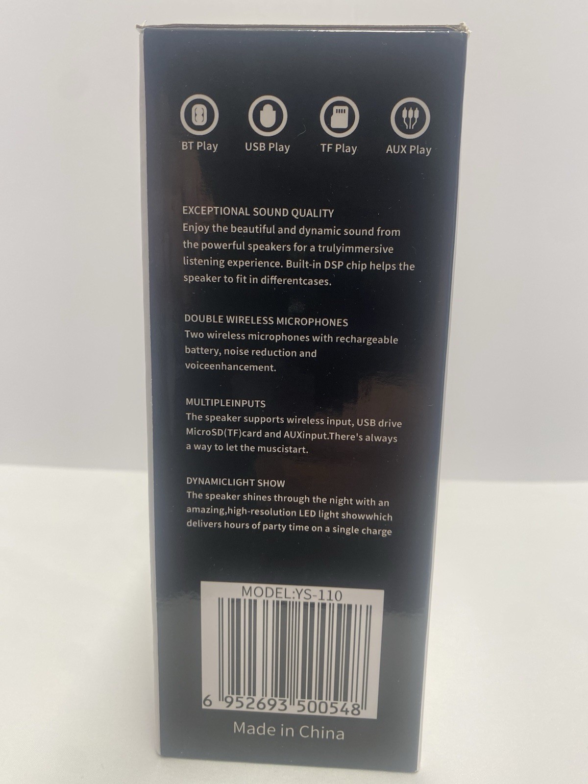 Ys-110 Wireless Lights how Speaker With 2 Microphones