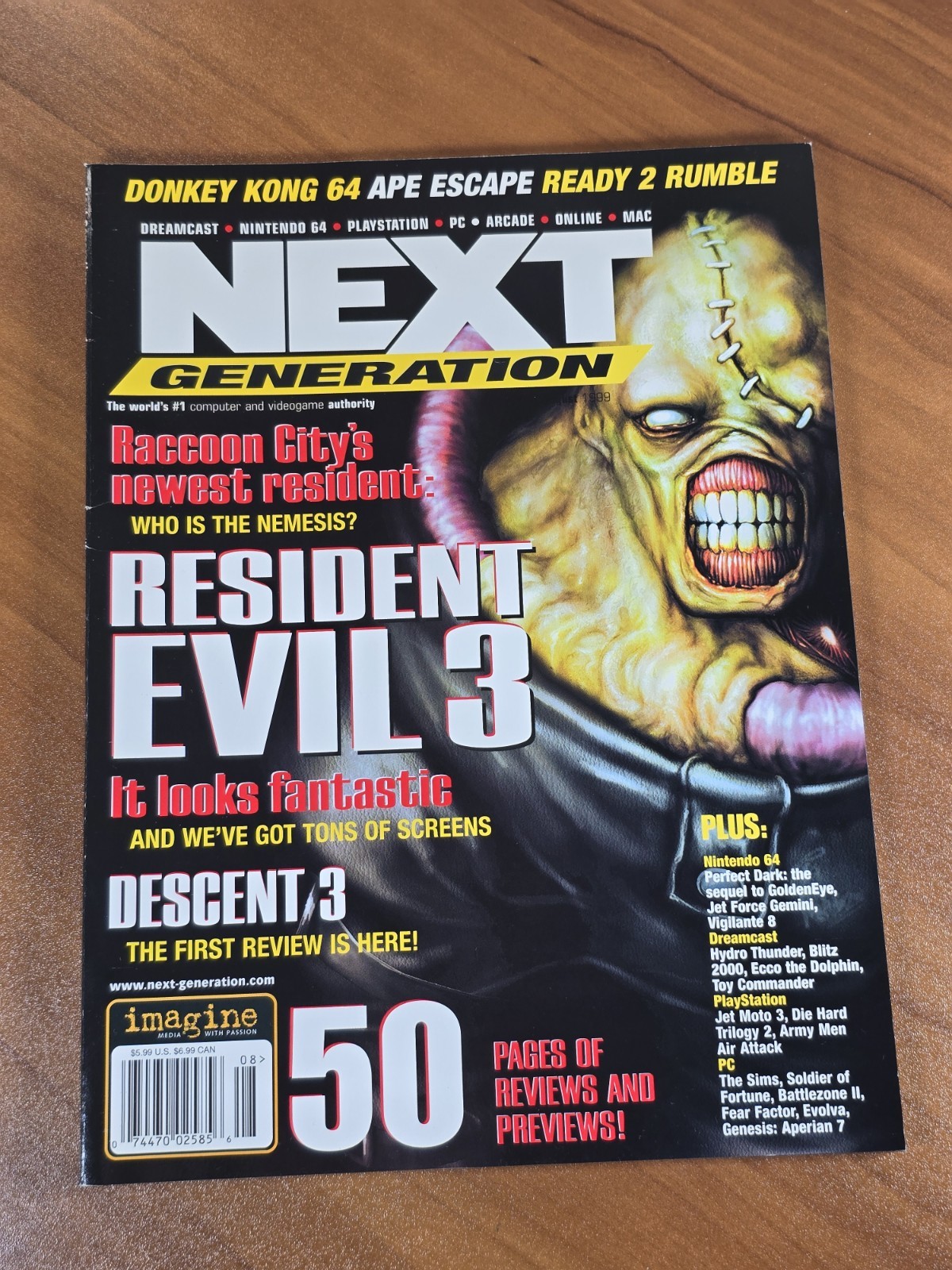 NEXT GEN GENERATION STRATEGY GUIDE MAGAZINE AUG 1999 #56 DREAMAST, NINTENDO 64