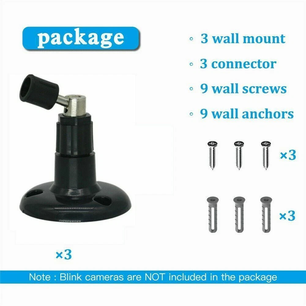 3X Blink XT/2 In/Outdoor Camera Wall Mount Bracket Protective Adjustable Holder