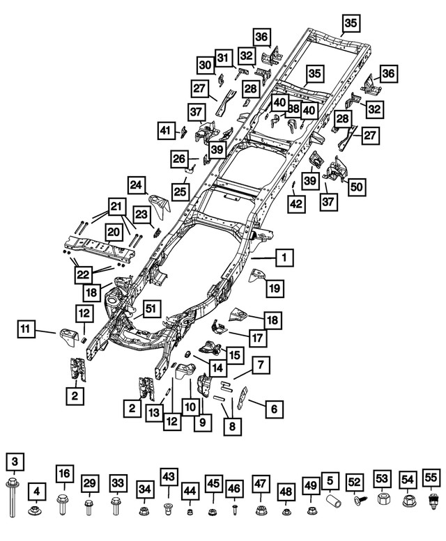 Genuine Mopar Fem Bracket Reinforcement 52122066aa