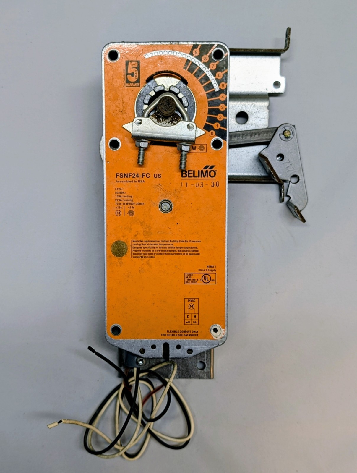 Belimo Damper Actuator FSNF24-FC US Spring Return, Fire & Smoke