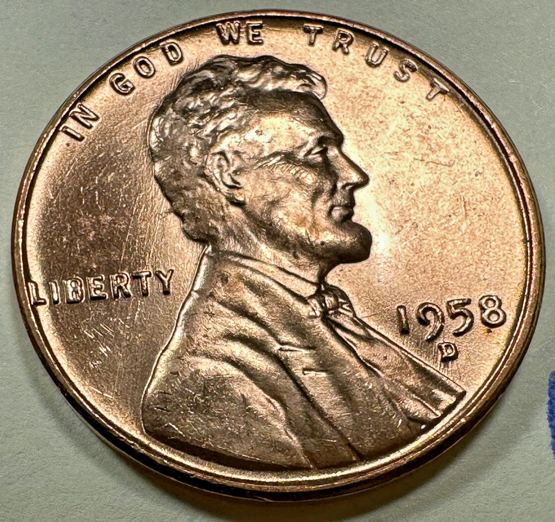 1958-D 1C Lincoln Cent Wheat Penny 3451N