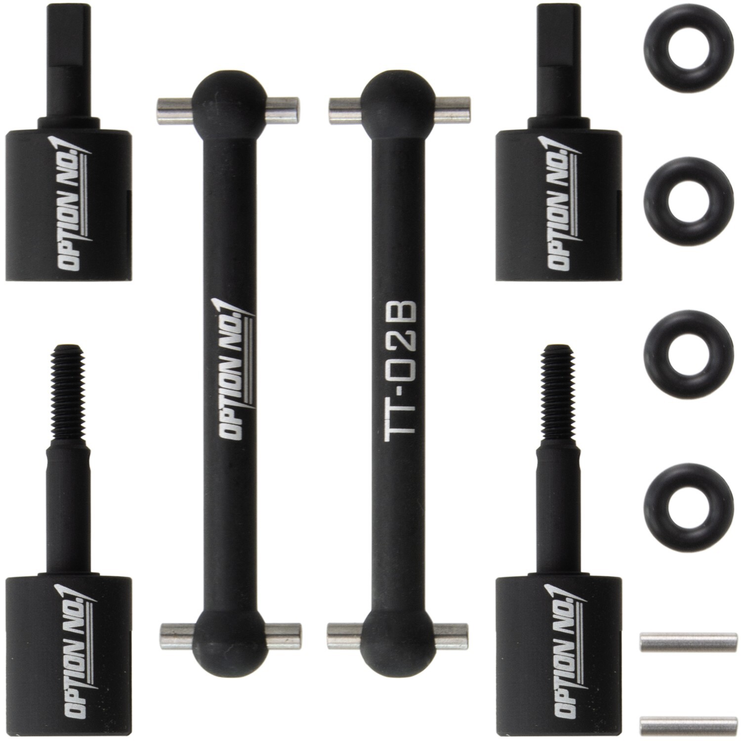 RC Aluminum Dog Bone Drive Joint Shaft Set for Tamiya TT-02B Chassis Upgrades