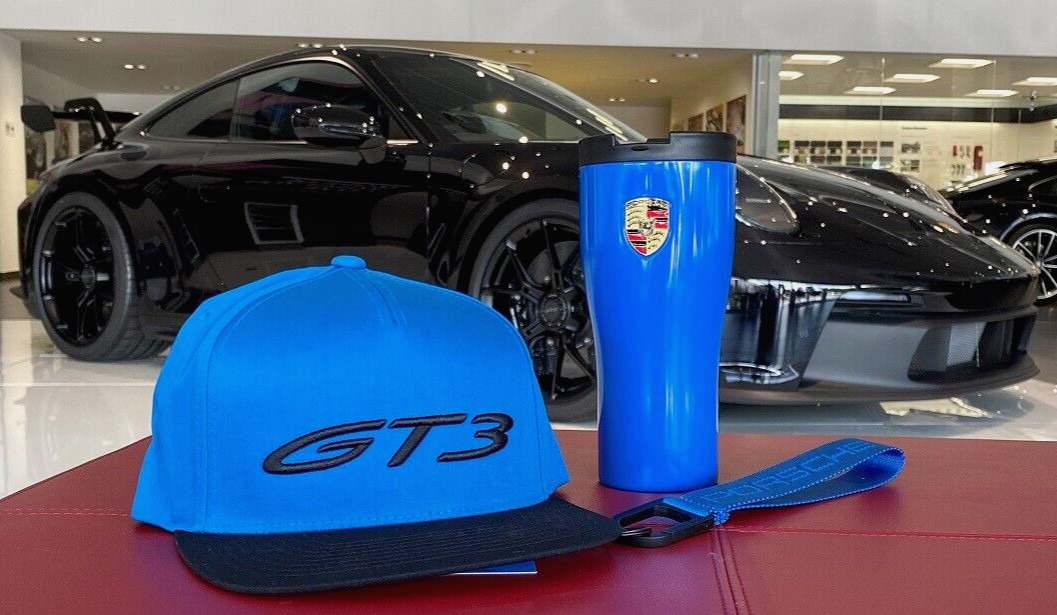 Porsche GT3 Shark Blue Flat brim Driver's Hat Snapback Cap