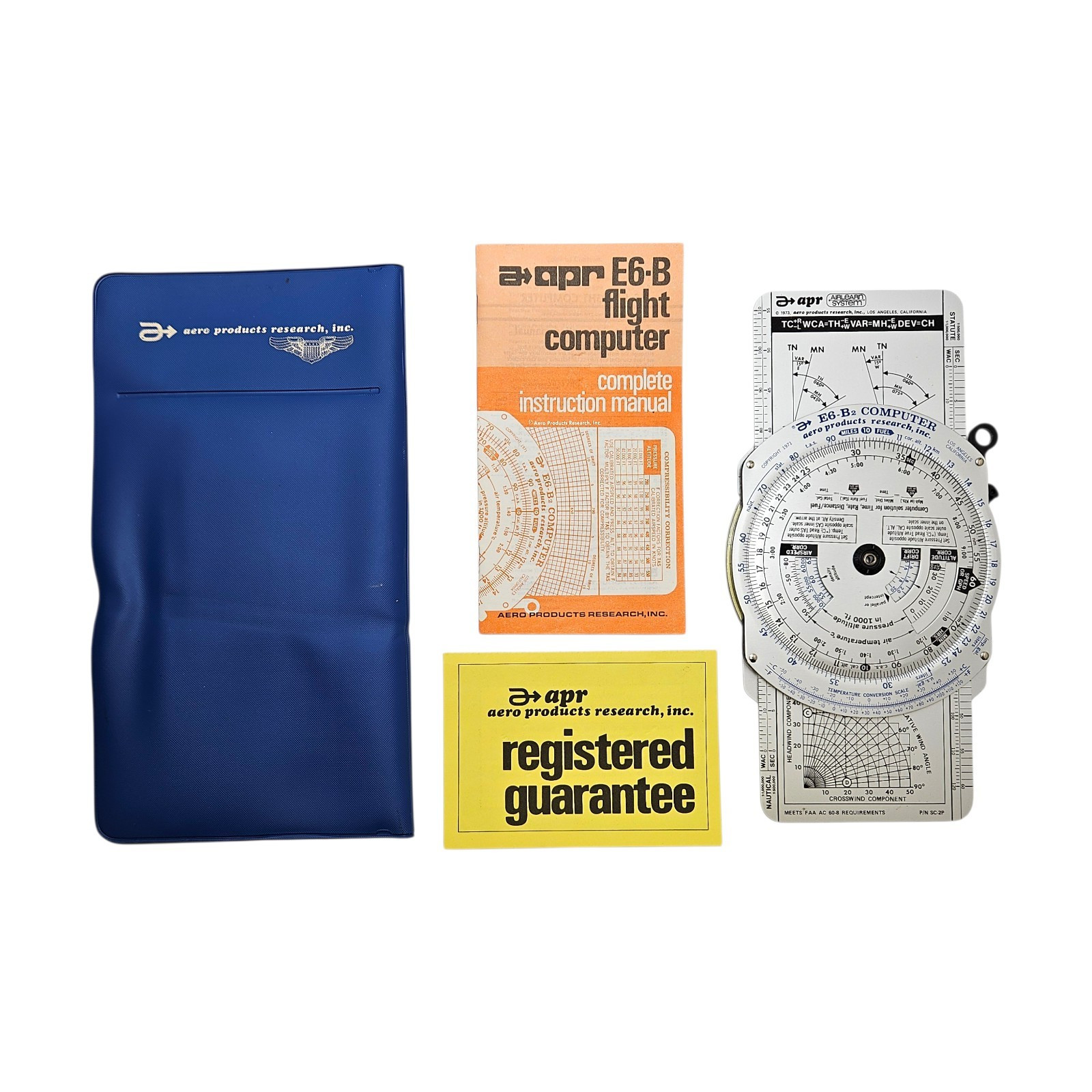 Aero Products E6-B Metal Analog Flight Computer - w/ Instructions P/N SC-2P