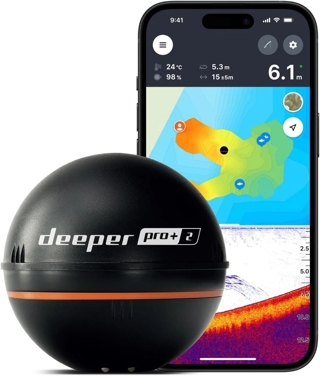 Wireless PRO+ 2 Sonar Depth Finder for Kayaks and Boats - Pinpoint Accuracy