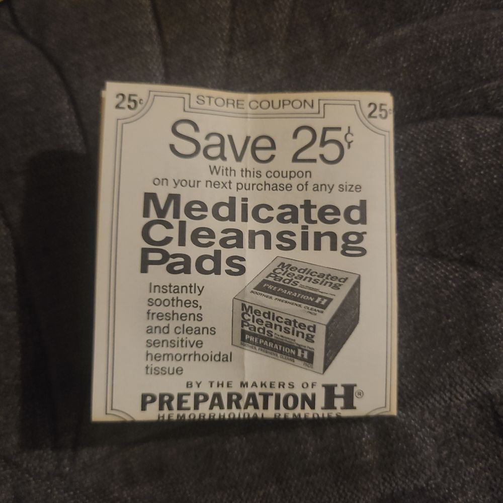 VINTAGE Display item - Preparation H Hemorrhoidal suppositories 8/12 remaining