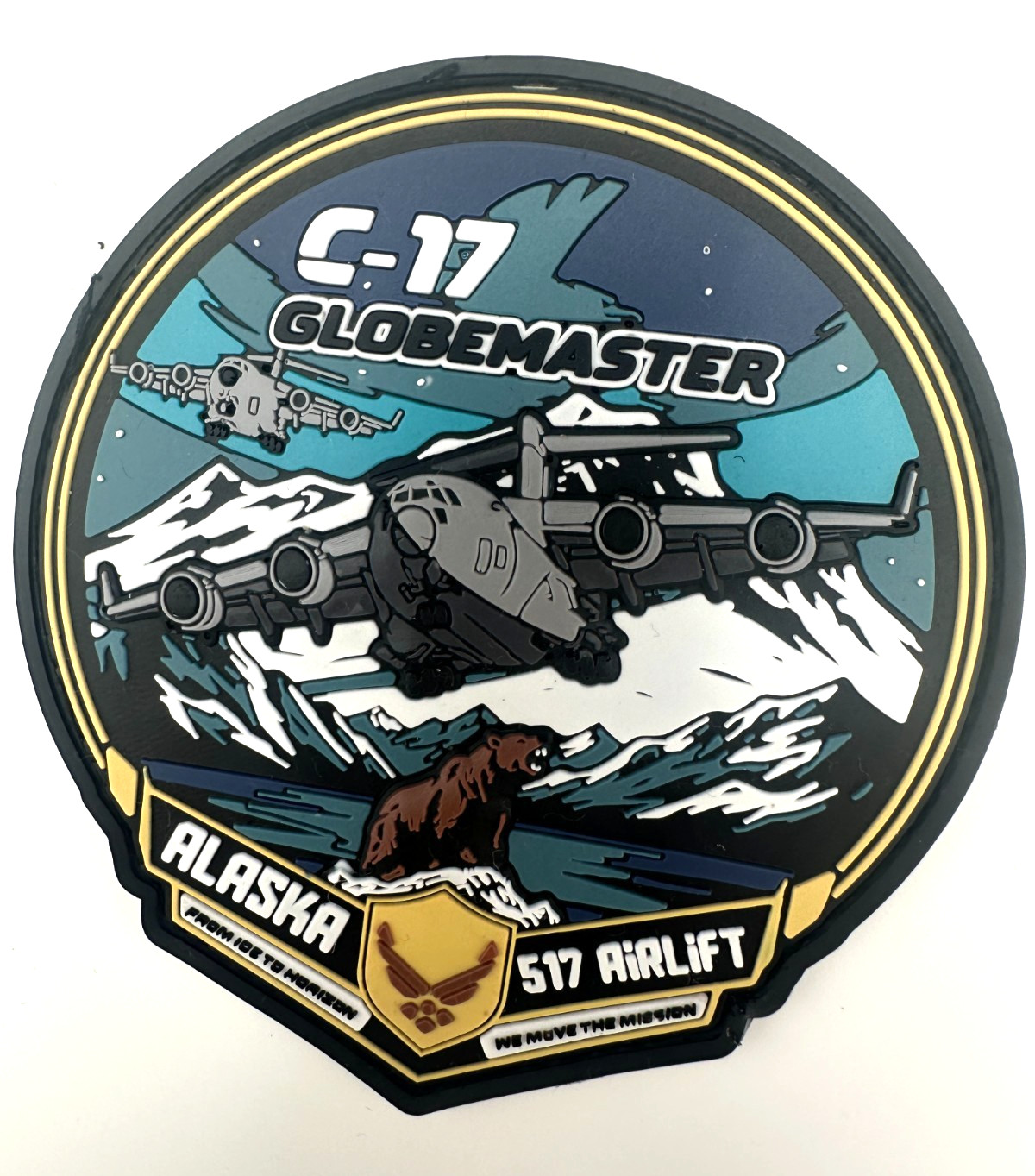 USAF 517th AIRLIFT SQUADRON / C-17 GLOBEMASTER -HIGH QUALITY PVC PATCH