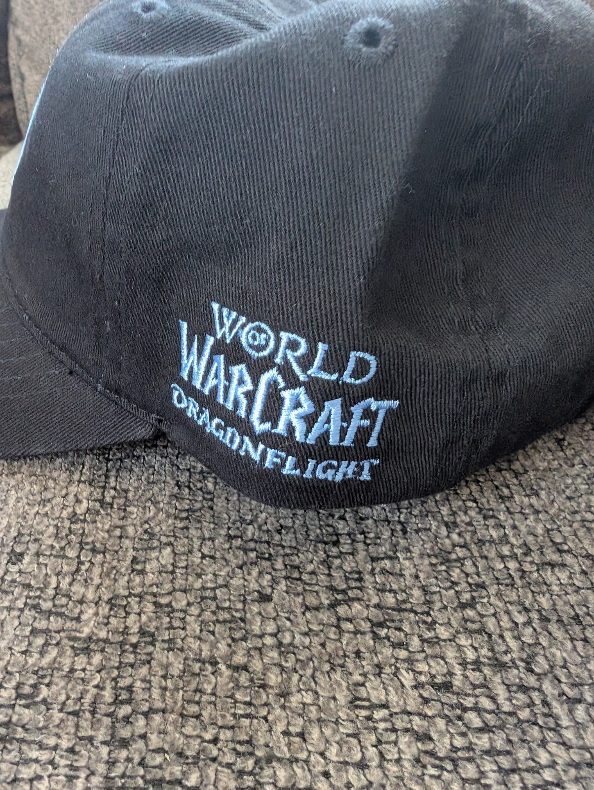 Official Blizzard World of Warcraft Hat - Dragon Flight Adjustable Black Cap