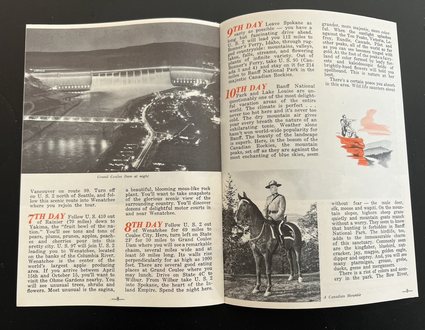 1953 Sightseeing w/Swayze's Vacationland America Pacific Northwest Tour Brochure
