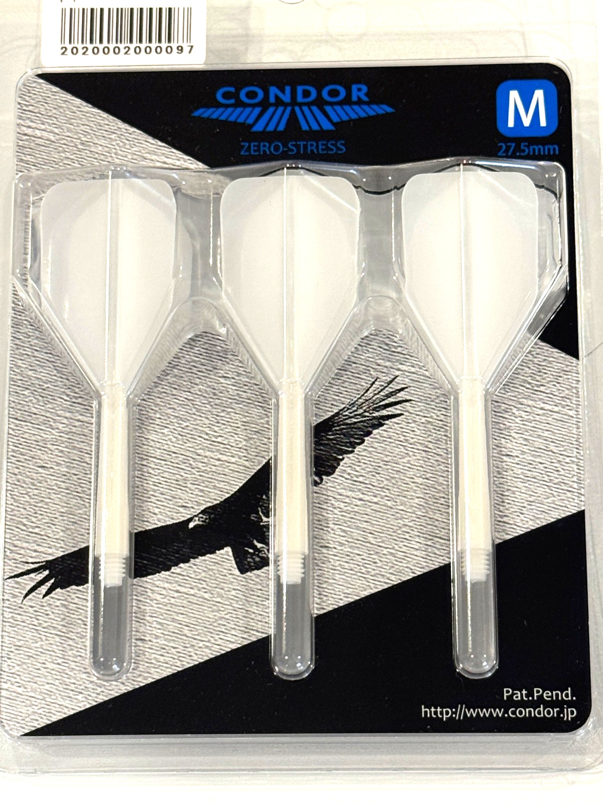 CONDOR ZERO STRESS FLIGHTS WHITE MEDIUM LENGTH SHAPE IS "SHAPE" FREE SHIPPING