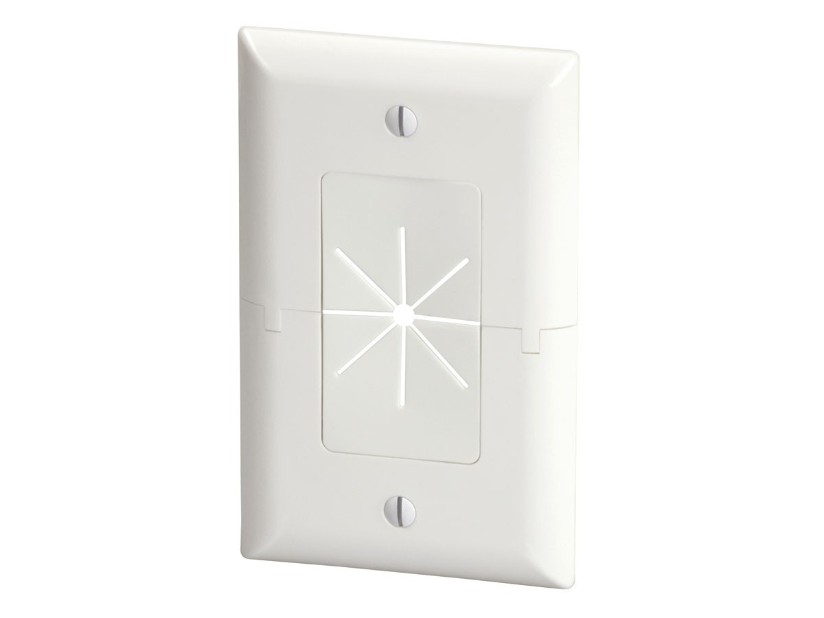 Monoprice Split Plate with Flexible Opening, White