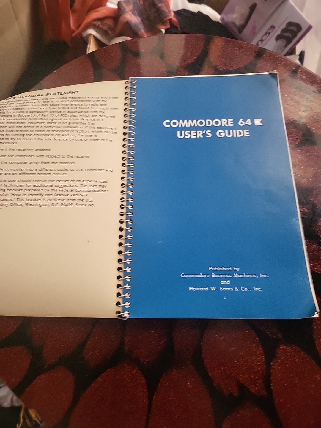 Commodore 64 User's Guide Manual First Edition 3rd Printing Vintage Used