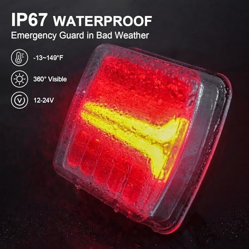 Magnetic Wireless LED Trailer Lights Kit - IP67 Waterproof, Rechargeable Brake &
